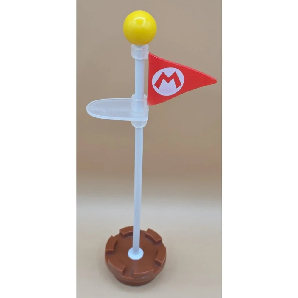 JAKKS Nintendo Super Mario Bros Micro Land World Toy Playset Flag Accessory 9”
